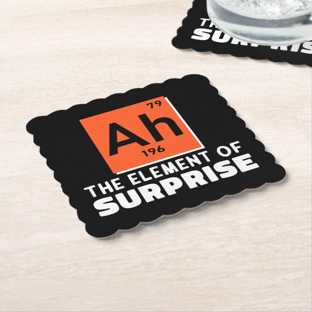 Ah Inslag of Surprise Chemistry Funny Student Underlägg Papper (Vinklad)