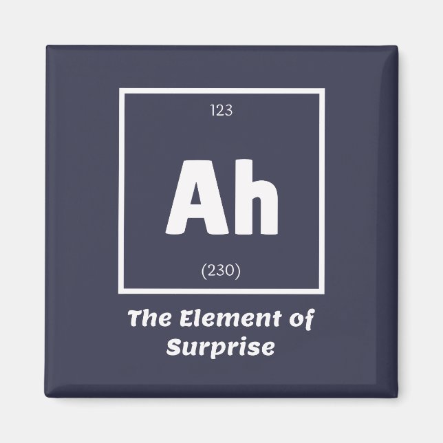 Ah Inslag of Surprise Chemistry Science Funny Magnet (Framsidan)