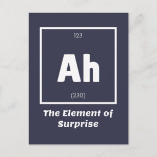 Ah Inslag of Surprise Chemistry Science Funny Vykort