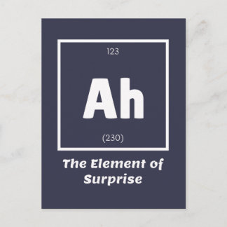 Ah Inslag of Surprise Chemistry Science Funny Vykort