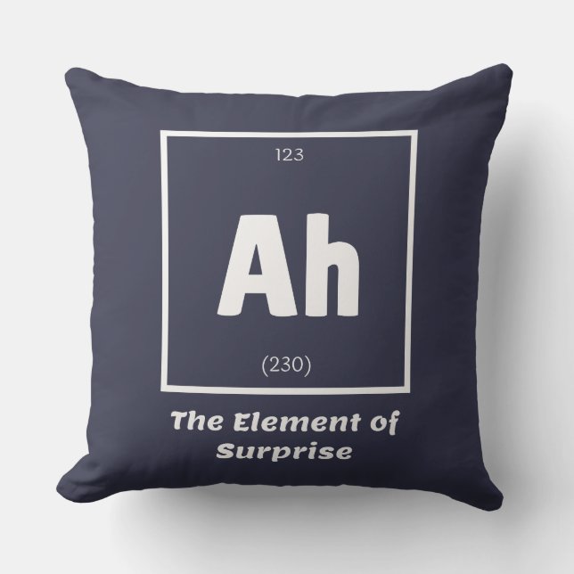 Ah Inslag of Surprise Chemistry Science Kudde (Framsida)
