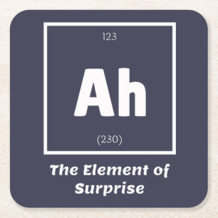Ah Inslag of Surprise Chemistry Science Underlägg Papper Kvadrat