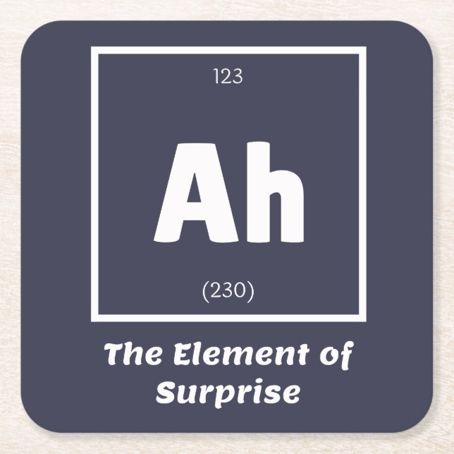Ah Inslag of Surprise Chemistry Science Underlägg Papper Kvadrat (Framsidan)