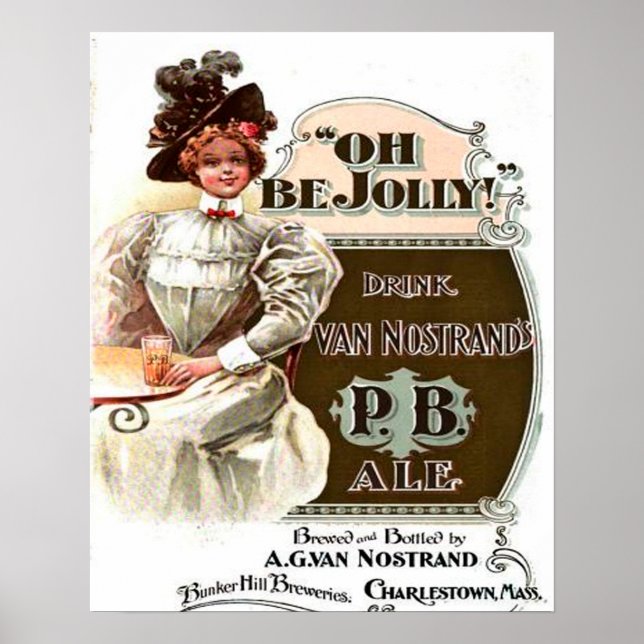 Åh, Jolly, Drink Van Nostrand P.B. Ale Poster (Framsidan)