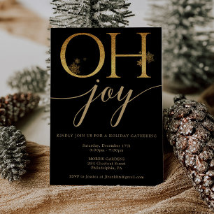 Åh Joy Guld julfest inbjuds Inbjudningar