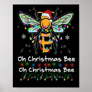 Åh JulBee Bee Santa Hat Bee Light Jul Poster