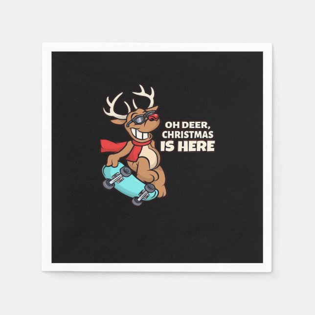 Åh Julfirande Hjort Juldesign  Pappersservett (Framsidan)