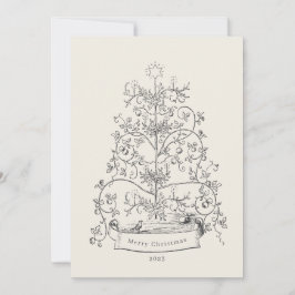 Åh, Julgran Flat Helgdag Card Julkort