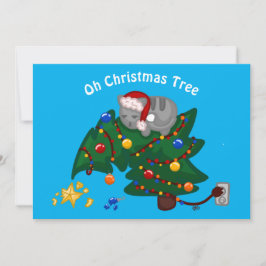 Åh Julgran Helgdag kort