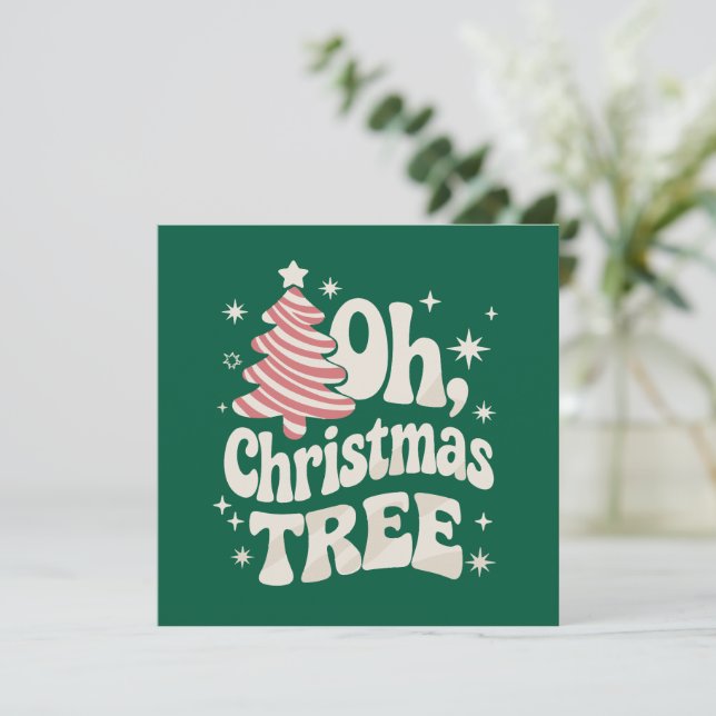 Åh julgran ljus god jul jul  inbjudningar (Stående Fram)