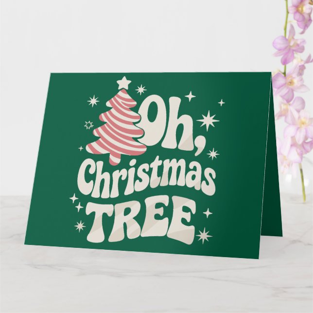 Åh julgran ljus god jul jul  kort (Orkide)