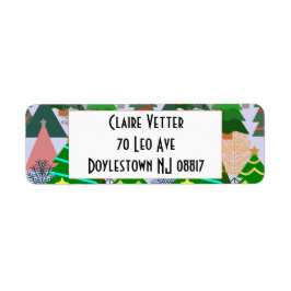 Åh Julgran! Returadress Etikett