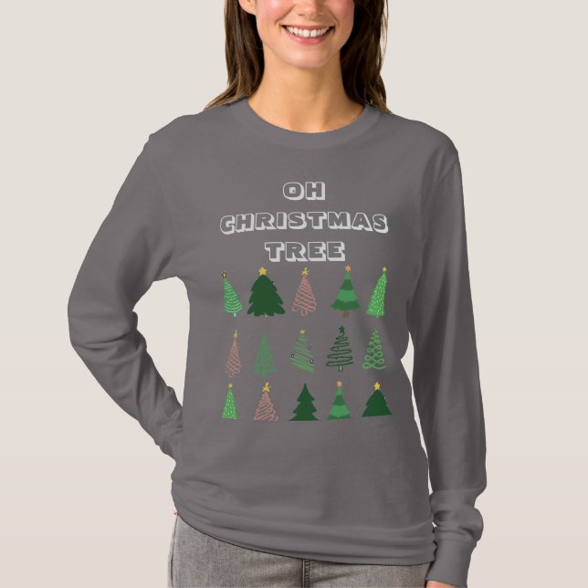Åh Julgran skjortan! T-Shirt (Framsida)