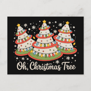 Åh julgran tårtälskare Xmas ljus familj Helg Vykort