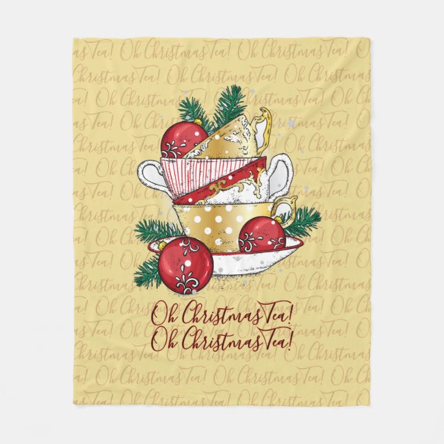 Åh, jultea! fleecefilt (Framsidan)