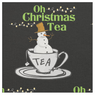 Åh, jultea - Tea Älskare Julafton Helgdag Tyg