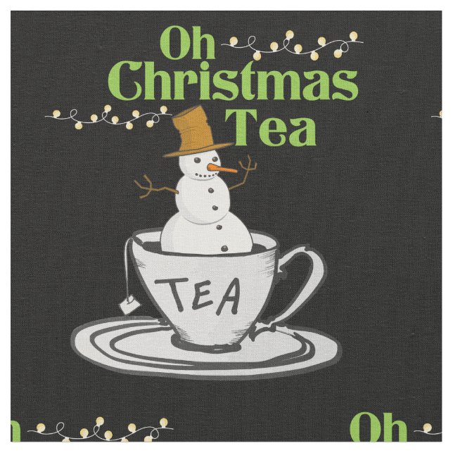 Åh, jultea - Tea Älskare Julafton Helgdag Tyg (Närbild)