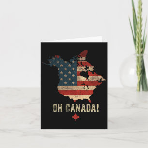 Åh, Kanada! Funny Trump 47 Shirt Kanada och USA Ka Kort
