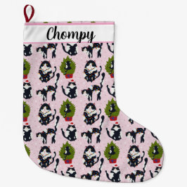 Åh! Katten ligger i Träd Stor Julstrumpa