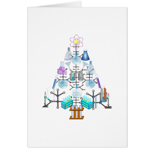 Åh kemi, Oh Chemist Träd Hälsningskort (Framsidan)
