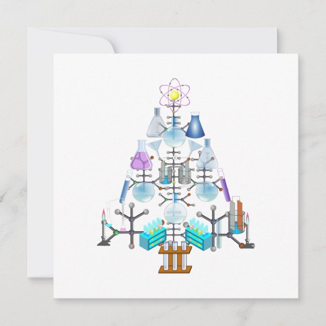 Åh kemi, Oh Chemist Träd Inbjudningar (Framsida)