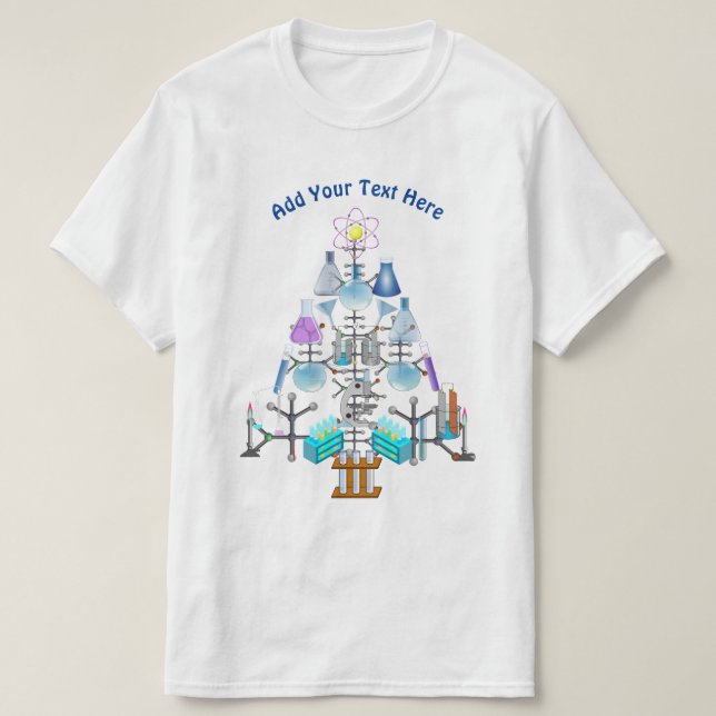 Åh, kemi, Oh Chemist Träd jul T Shirt (Design framsida)