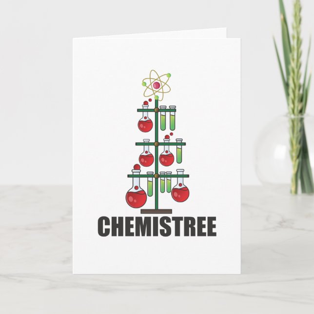 Åh Kemisträdet jul kemi vetenskapslärare Kort (Framsida)