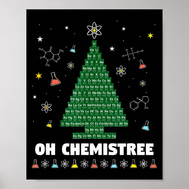 Åh Kemisträdet Periodiska Systemet Kemi Jul T Poster (Framsidan)
