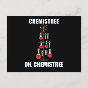 Åh Kemistträd Jul Kemi Kemilärare Vykort