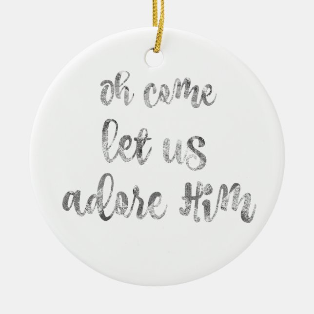 Åh Kom, låt oss addera honom jul Julgransprydnad Keramik (Framsidan)