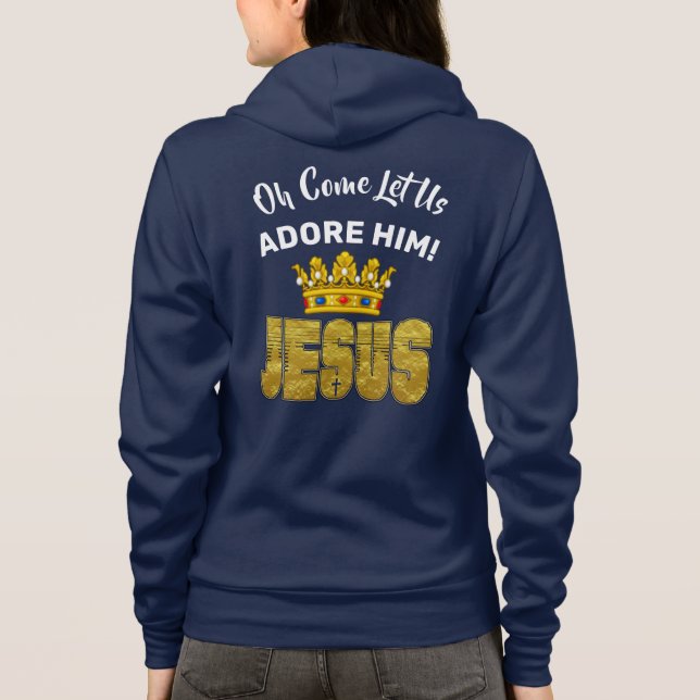 Åh Kom, låt oss ge honom Kung Jesus T Shirt (Baksida)