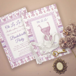 Åh La Rosa Corset Bachelorette-partiets inbjudan