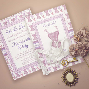 Åh La Rosa Corset Bachelorette-partiets inbjudan
