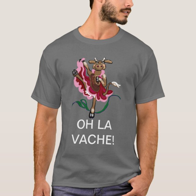 Åh, la vache! t-shirt (Framsida)