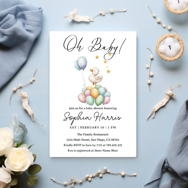 Åh lilla tjej  Baby Shower Inbjudningar (Skapare uppladdad)