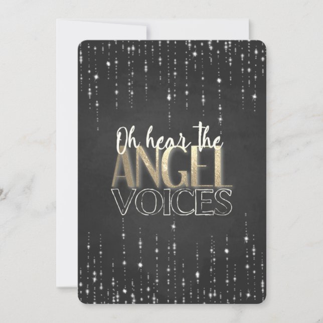 Åh, lyssna på Angel Voices-fotojulkortet Julkort (Framsida)