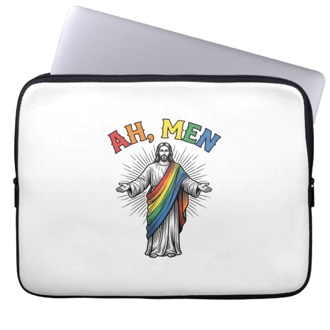 Ah Män Regnbåge Religiöst Vintage Laptop Fodral (Framsidan)