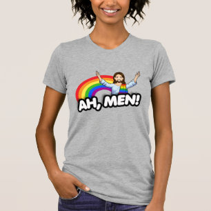 Ah män - Regnbågs Jesus T Shirt