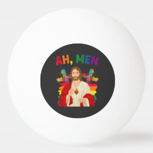 Ah män rolig HBTQ Pride Jesus kristen Pingisboll