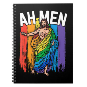 Ah Manar Gay Jesus Shirt Funny LGBTQ Shirts Gifts Anteckningsbok