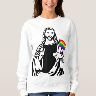 Ah Manar LGBT Gay Lesbisk Pride Jesus Rainbow Flag T Shirt