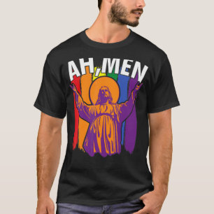 Ah Manar Lgbt Gay pride Jesus Rainbow Flagga Chris T Shirt
