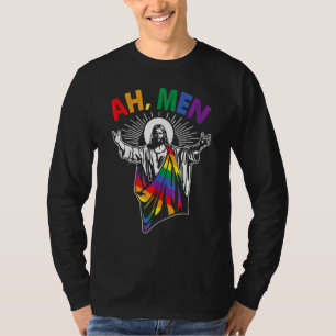 Ah Manar Lgbt Gay pride Jesus Rainbow Flagga Chris T Shirt