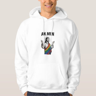 Ah Manar LGBT Gay pride Jesus Rainbow Hoodie