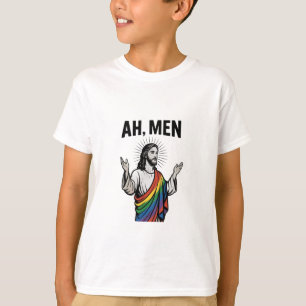 Ah Manar LGBT Gay pride Jesus Rainbow T Shirt