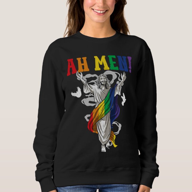 Ah Men Gay Pride Month LGBT homosexual Rainbow T Shirt (Framsida)