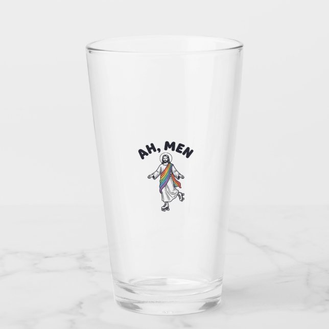Ah Men Rullskridskoåkning Tro Vektor Design_1 Glaskopp (Framsida)