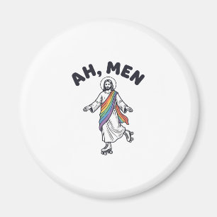 Ah Men Rullskridskoåkning Tro Vektor Design_1 Magnet