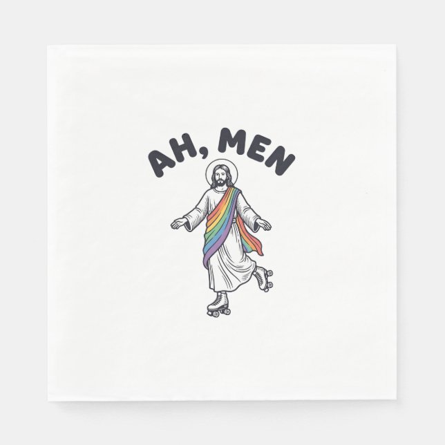 Ah Men rullskridskoåkning tro vektor design_1 Pappersservett (Framsidan)