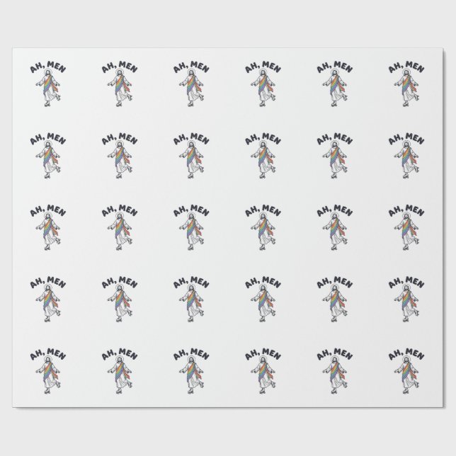Ah Men rullskridskoåkning tro vektor design_1 Presentpapper (Platt)